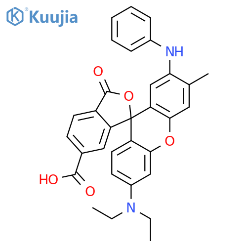 Spiro[isobenzofuran-1(3H),9'-[9H]xanthene]-6-carboxylic acid, 6'-(diethylamino)-3'-methyl-3-oxo-2'-(phenylamino)- structure