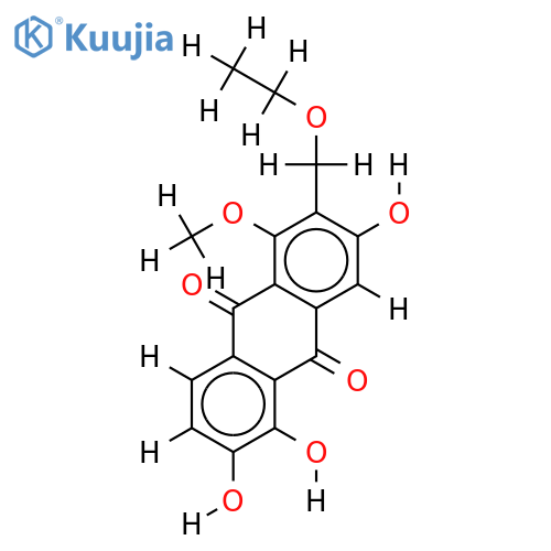 2-Ethoxymethyl-3,5,6-trihydroxy-1-methoxy-anthrachinon structure