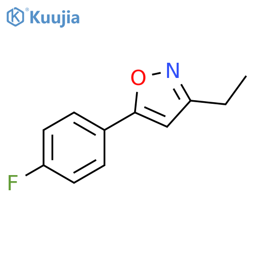 3-ethyl-5-(4-fluorophenyl)-1,2-oxazole structure