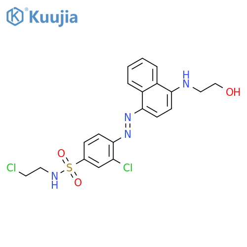 Benzenesulfonamide,3-chloro-N-(2-chloroethyl)-4-[2-[4-[(2-hydroxyethyl)amino]-1-naphthalenyl]diazenyl]- structure
