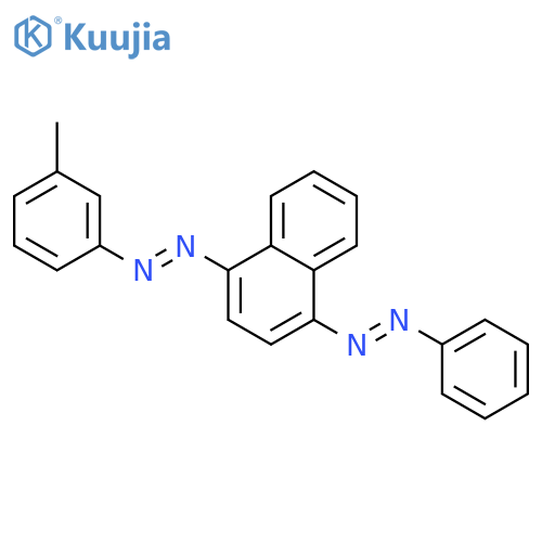 (E)-1-(3-methylphenyl)-2-{4-[(E)-phenyldiazenyl]naphthalen-1-yl}diazene structure