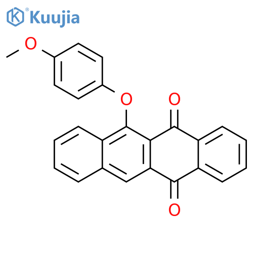 5,12-Naphthacenedione, 6-(4-methoxyphenoxy)- structure