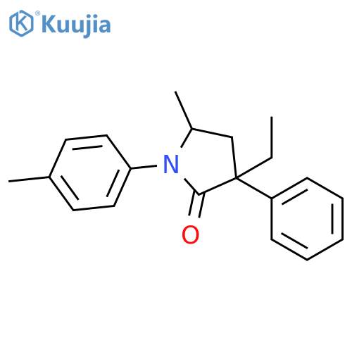 3-ethyl-5-methyl-1-(4-methylphenyl)-3-phenylpyrrolidin-2-one structure