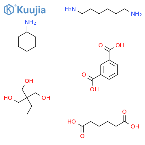 Benzene-1,3-dicarboxylic acid;cyclohexanamine;2-ethyl-2-(hydroxymethyl)propane-1,3-diol;hexane-1,6-diamine;hexanedioic acid structure