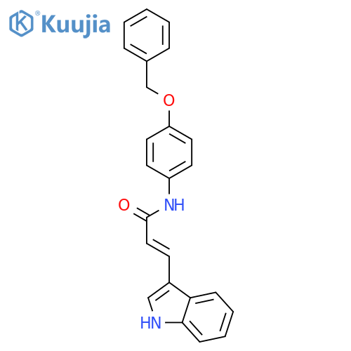 (2E)-N-[4-(benzyloxy)phenyl]-3-(1H-indol-3-yl)prop-2-enamide structure