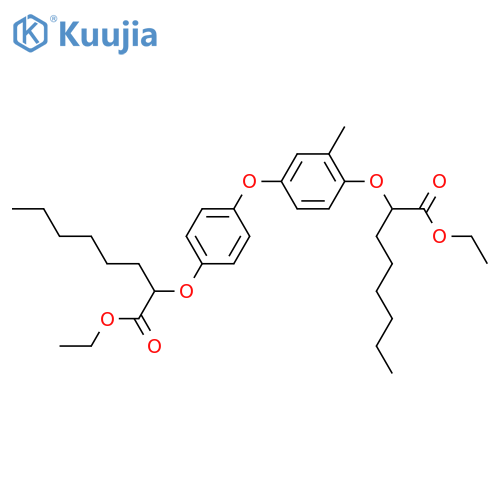 Octanoic acid,2-[4-[4-[[1-(ethoxycarbonyl)heptyl]oxy]-3-methylphenoxy]phenoxy]-, ethyl ester structure