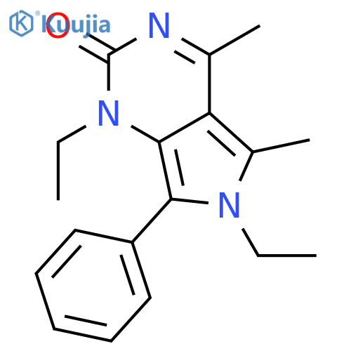 1,6-diethyl-4,5-dimethyl-7-phenyl-1,6-dihydro-2H-pyrrolo[3,4-d]pyrimidin-2-one structure