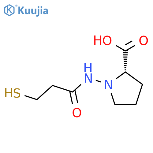 L-Proline, 1-[(3-mercapto-1-oxopropyl)amino]- structure