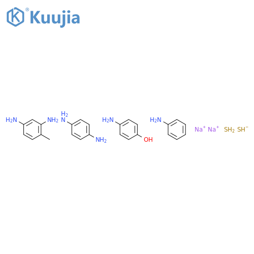 Phenol, 4-amino-, reaction products with aniline, 4-methyl-1,3-benzenediamine, p-phenylenediamine, sodium sulfide (Na2S) and sulfur structure