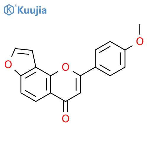 4H-Furo[2,3-h]-1-benzopyran-4-one, 2-(4-methoxyphenyl)- structure