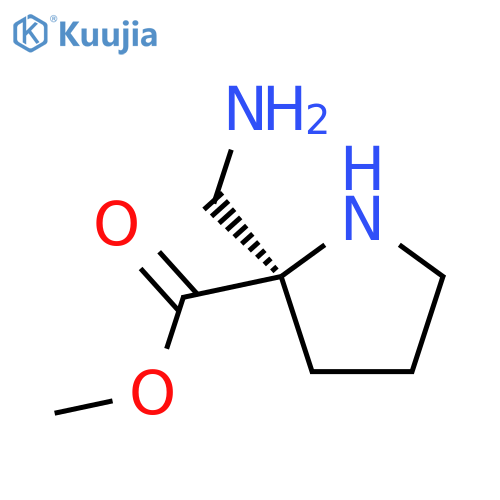 Proline,2-(aminomethyl)-, methyl ester structure