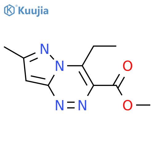 Pyrazolo[5,1-c][1,2,4]triazine-3-carboxylicacid, 4-ethyl-7-methyl-, methyl ester structure