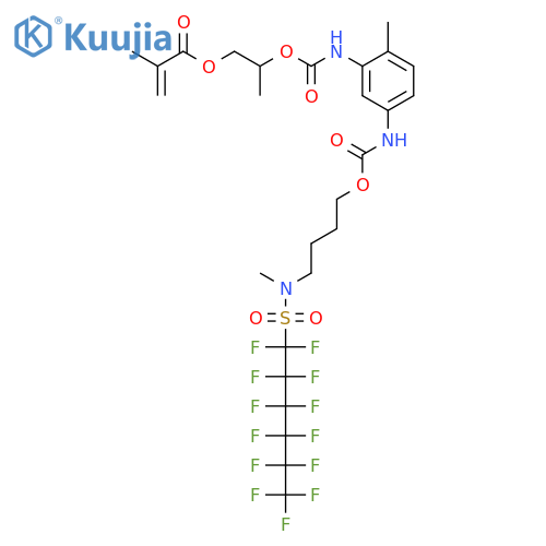 2-Propenoic acid,2-methyl-,2-[[[[2-methyl-5-[[[4-[methyl[(tridecafluorohexyl)sulfonyl]amino]butoxy]carbonyl]amino]phenyl]amino]carbonyl]oxy]propylester (9CI) structure