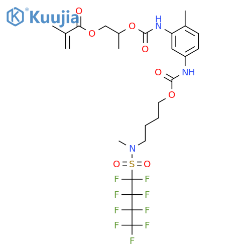 2-Propenoic acid,2-methyl-,2-[[[[2-methyl-5-[[[4-[methyl[(nonafluorobutyl)sulfonyl]amino]butoxy]carbonyl]amino]phenyl]amino]carbonyl]oxy]propylester (9CI) structure