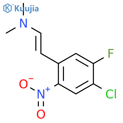 ETHENAMINE, 2-(4-CHLORO-5-FLUORO-2-NITROPHENYL)-N,N-DIMETHYL-, (1E)- structure