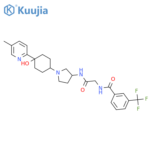 Benzamide,N-[2-[[(3R)-1-[4-hydroxy-4-(5-methyl-2-pyridinyl)cyclohexyl]-3-pyrrolidinyl]amino]-2-oxoethyl]-3-(trifluoromethyl)- structure