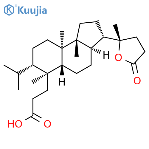 1H-Benz[e]indene-6-propanoicacid,dodecahydro-6,9a,9b-trimethyl-7-(1-methylethyl)-3-[(2S)-tetrahydro-2-methyl-5-oxo-2-furanyl]-,(3S,3aR,5aR,6S,7S,9aR,9bR)- structure