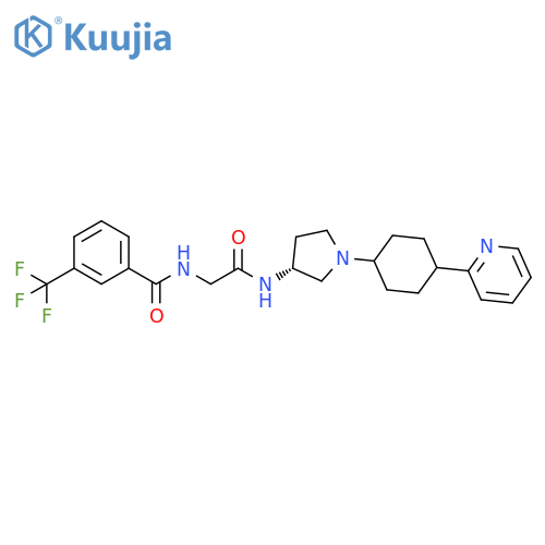 Benzamide,N-[2-oxo-2-[[(3R)-1-[4-(2-pyridinyl)cyclohexyl]-3-pyrrolidinyl]amino]ethyl]-3-(trifluoromethyl)- structure