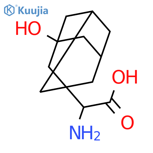 2-amino-2-(3-hydroxy-1-adamantyl)acetic acid structure
