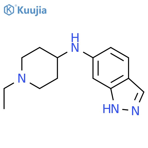 1H-Indazol-6-amine, N-(1-ethyl-4-piperidinyl)- structure