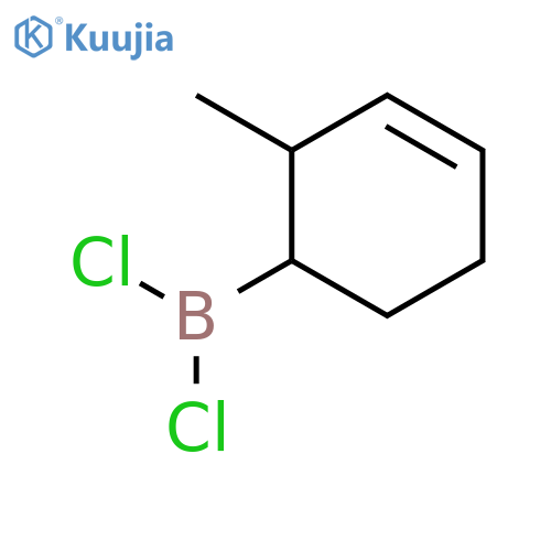 Borane, dichloro[(1R,2R)-2-methyl-3-cyclohexen-1-yl]-, rel- structure