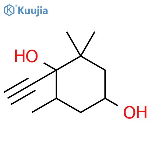 1,4-Cyclohexanediol, 1-ethynyl-2,2,6-trimethyl-, (1S,4R,6R)- structure