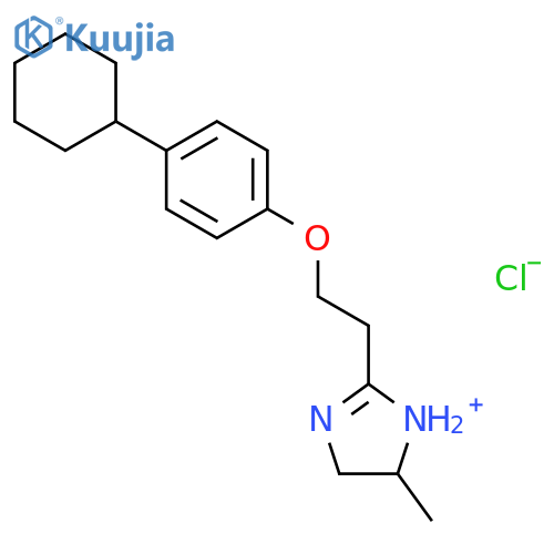 2-[2-(4-cyclohexylphenoxy)ethyl]-5-methyl-4,5-dihydro-1H-imidazol-1-ium chloride structure