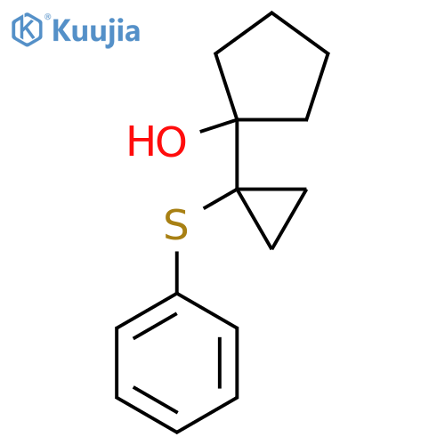 1-(1-(Phenylthio)cyclopropyl)cyclopentanol structure