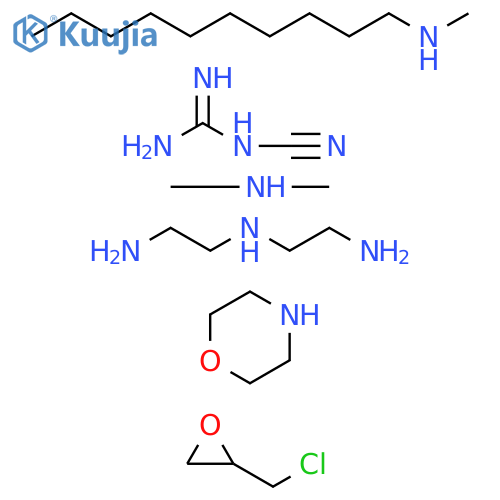 Guanidine,cyano-,polymerwithN-(2-aminoethyl)-1,2-ethanediamine,reactionproductswithdimethylamine,epichlorohydrin,N-methyl-1-decanamineandmorpholine structure