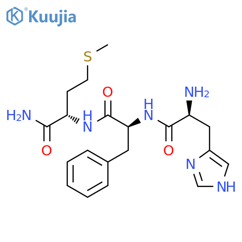 L-Methioninamide, L-histidyl-L-phenylalanyl- structure
