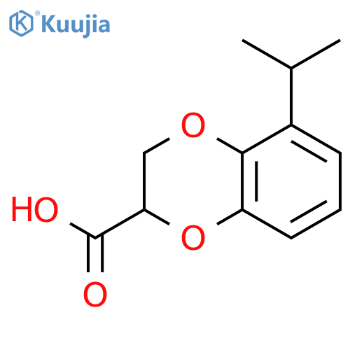 1,4-BENZODIOXIN-2-CARBOXYLIC ACID, 2,3-DIHYDRO-5-(1-METHYLETHYL)- structure