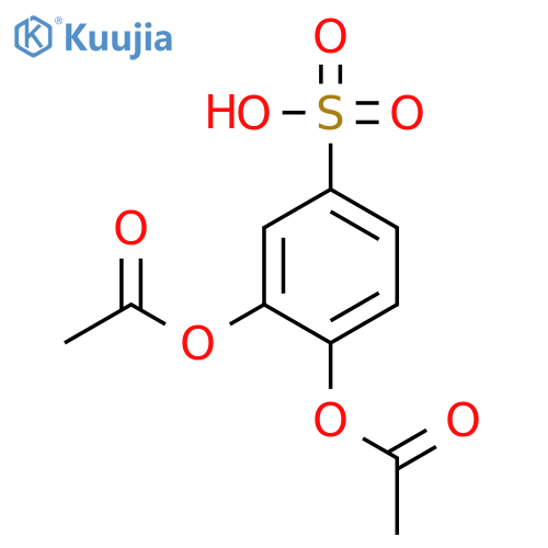 Benzenesulfonic acid, 3,4-bis(acetyloxy)- structure
