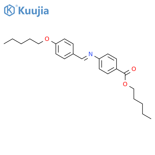 BENZOIC ACID, 4-[[[4-(PENTYLOXY)PHENYL]METHYLENE]AMINO]-, PENTYL ESTER structure