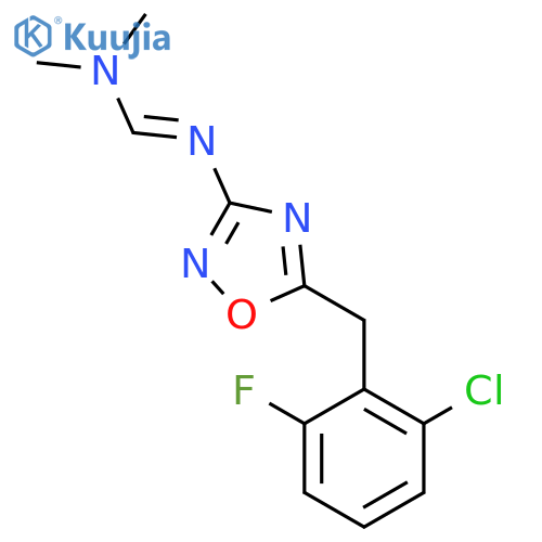N'-[5-(2-chloro-6-fluorobenzyl)-1,2,4-oxadiazol-3-yl]-N,N-dimethylimidoformamide structure
