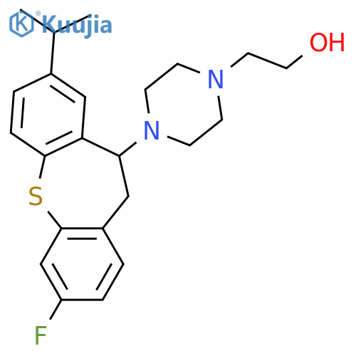 1-Piperazineethanol,4-[3-fluoro-10,11-dihydro-8-(1-methylethyl)dibenzo[b,f]thiepin-10-yl]- structure