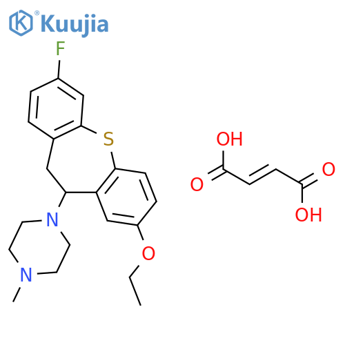 1-(8-ethoxy-3-fluoro-10,11-dihydrodibenzo[b,f]thiepin-10-yl)-4-methylpiperazine (2E)-but-2-enedioate structure