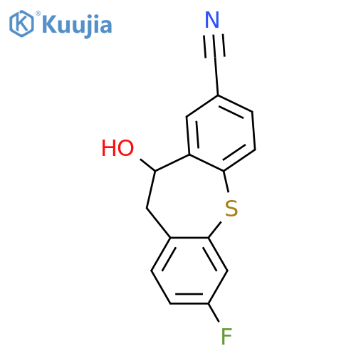 Dibenzo[b,f]thiepin-2-carbonitrile, 7-fluoro-10,11-dihydro-11-hydroxy- structure