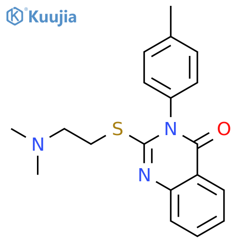 2-{[2-(dimethylamino)ethyl]sulfanyl}-3-(4-methylphenyl)quinazolin-4(3H)-one structure