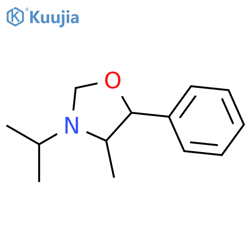 Oxazolidine, 4-methyl-3-(1-methylethyl)-5-phenyl-, trans- structure