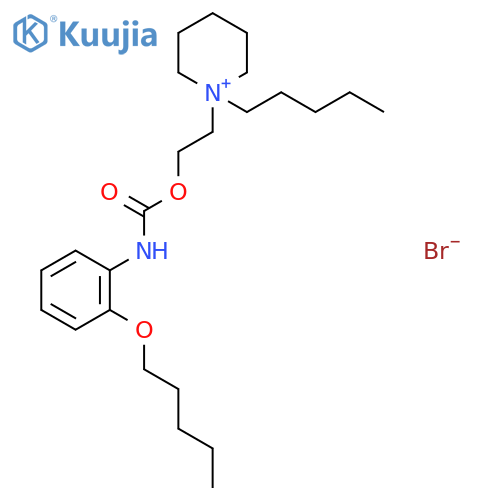 1-pentyl-1-[2-({[2-(pentyloxy)phenyl]carbamoyl}oxy)ethyl]piperidinium bromide structure