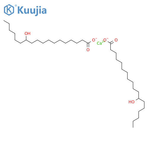Octadecanoic acid, 12-hydroxy-, homopolymer, calcium salt structure