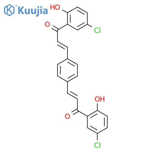 2-Propen-1-one, 3,3'-(1,4-phenylene)bis[1-(5-chloro-2-hydroxyphenyl)- structure