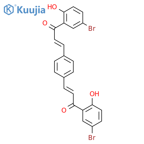 2-Propen-1-one, 3,3'-(1,4-phenylene)bis[1-(5-bromo-2-hydroxyphenyl)- structure