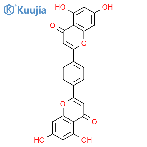 4H-1-Benzopyran-4-one, 2,2'-(1,4-phenylene)bis[5,7-dihydroxy- structure