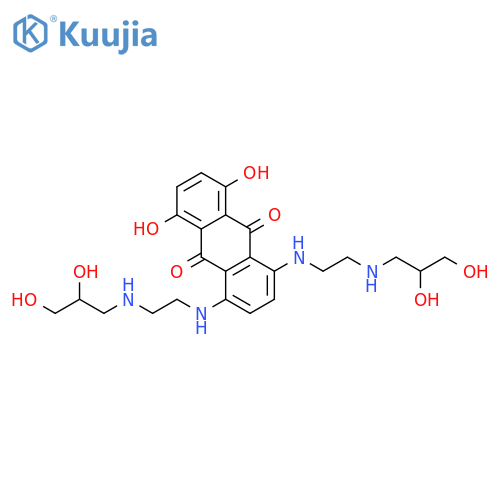 1,4-bis({2-[(2,3-dihydroxypropyl)amino]ethyl}amino)-5,8-dihydroxyanthracene-9,10-dione structure