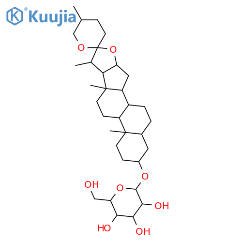 β-D-Glucopyranoside, (3β,5α,25S)-spirostan-3-yl structure