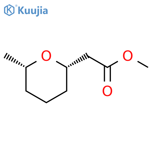 2H-PYRAN-2-ACETIC ACID, TETRAHYDRO-6-METHYL-, METHYL ESTER, (2S-CIS)- structure