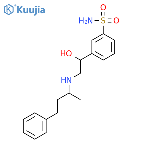 Benzenesulfonamide,3-[1-hydroxy-2-[(1-methyl-3-phenylpropyl)amino]ethyl]- structure