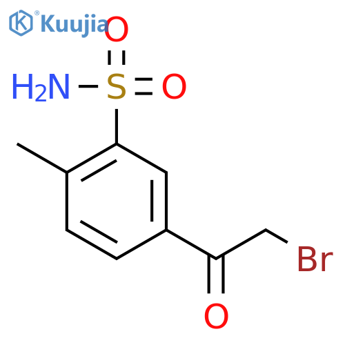Benzenesulfonamide, 5-(bromoacetyl)-2-methyl- structure