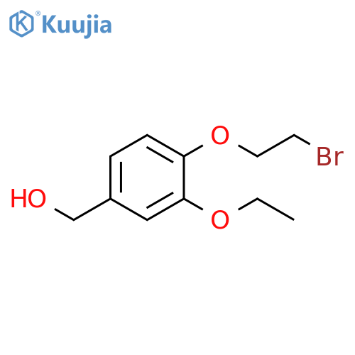 Benzenemethanol, 4-(2-bromoethoxy)-3-ethoxy- structure